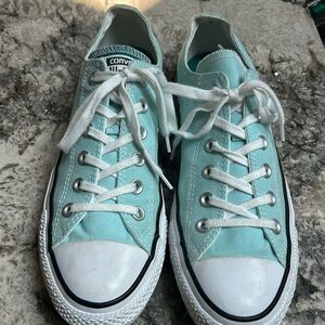 Chuck Taylor All-Star canvas , size 10 UNIQUE hard to find color- aqua